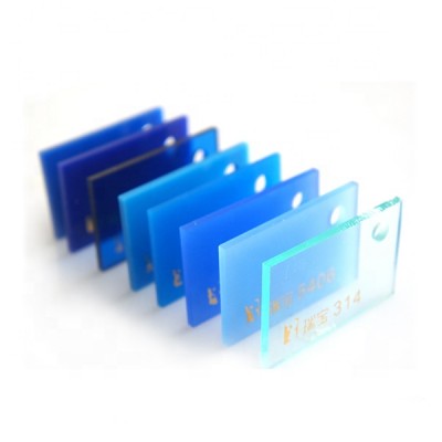 Customized design 100% lucite material 8x4 feet clear blue cast acrylic sheets for picture frame